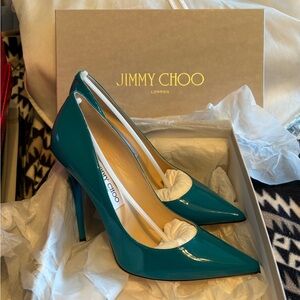 Jimmy Choo Turquoise Patent Heels
